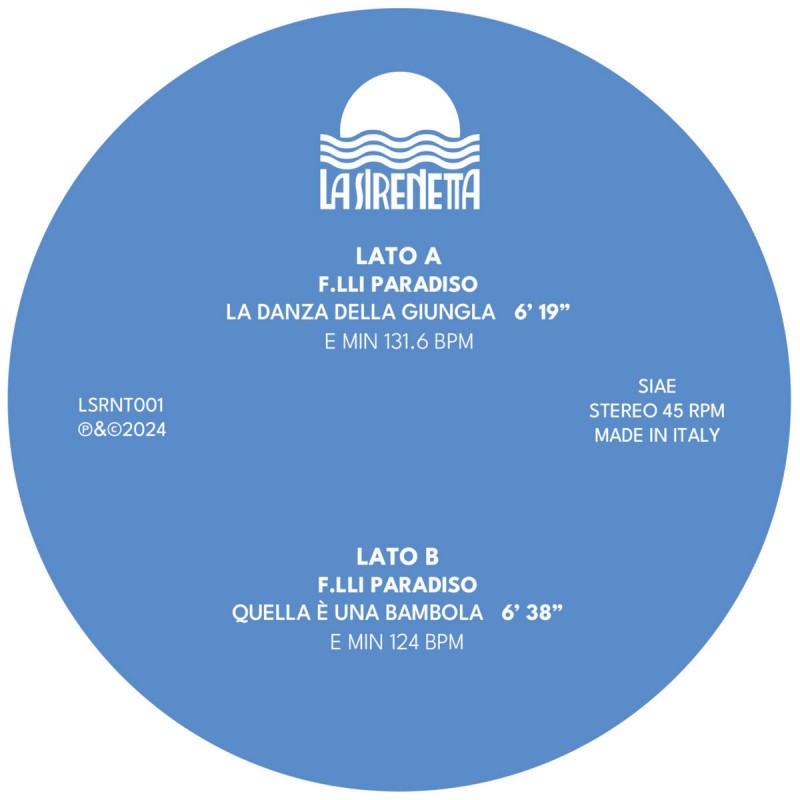 F.lli Paradiso - La Danza della Giungla / Quella è una Bambola [La Sirenetta / Maledetta Discoteca]