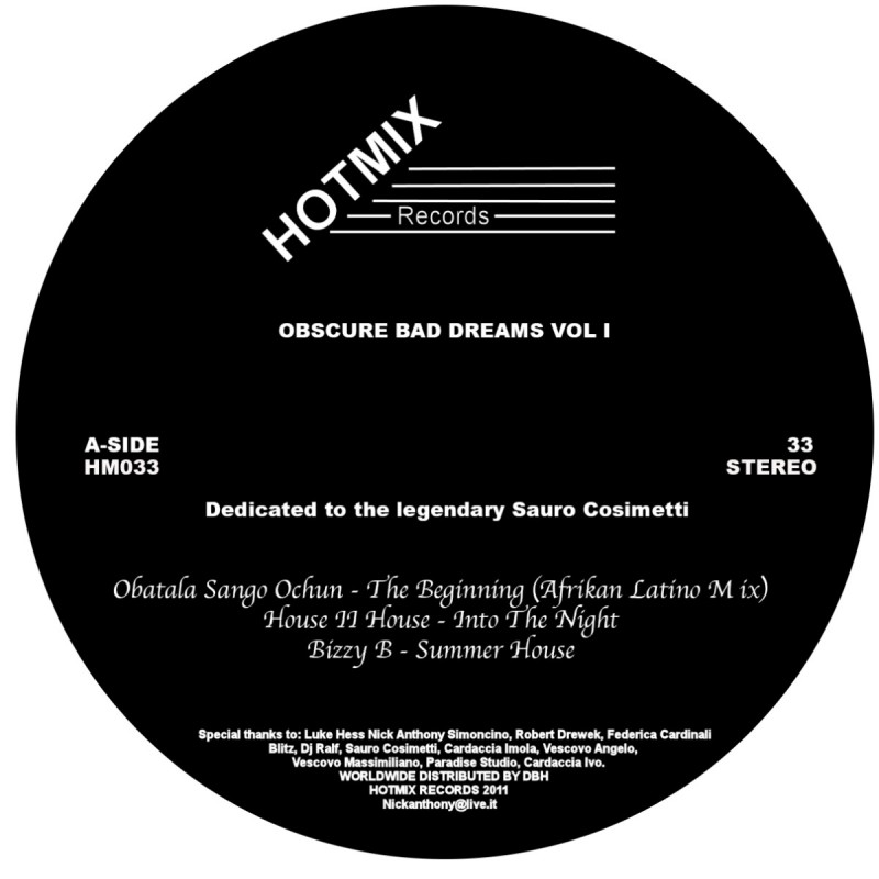 Obscure Bad Dreams Vol 1 Dedicated To The Legendary Sauro Cosimetti [HotMix Records]