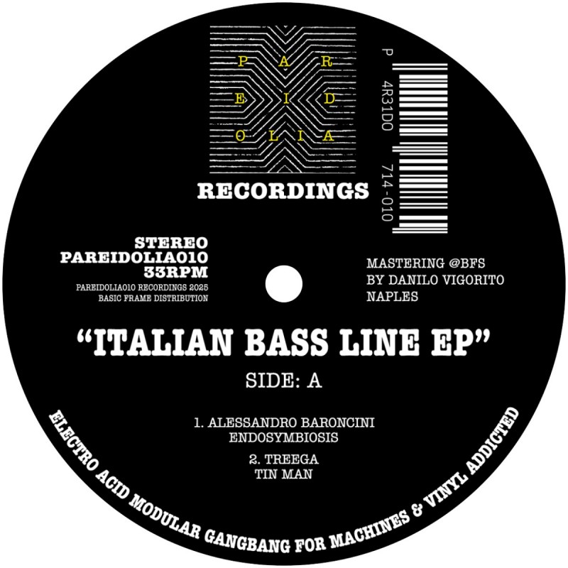 Alessandro Baroncini / Treega / Kasei P / Parchi Pubblici / Xpollyx - Italian Bass Line EP [Pareidolia Recordings]